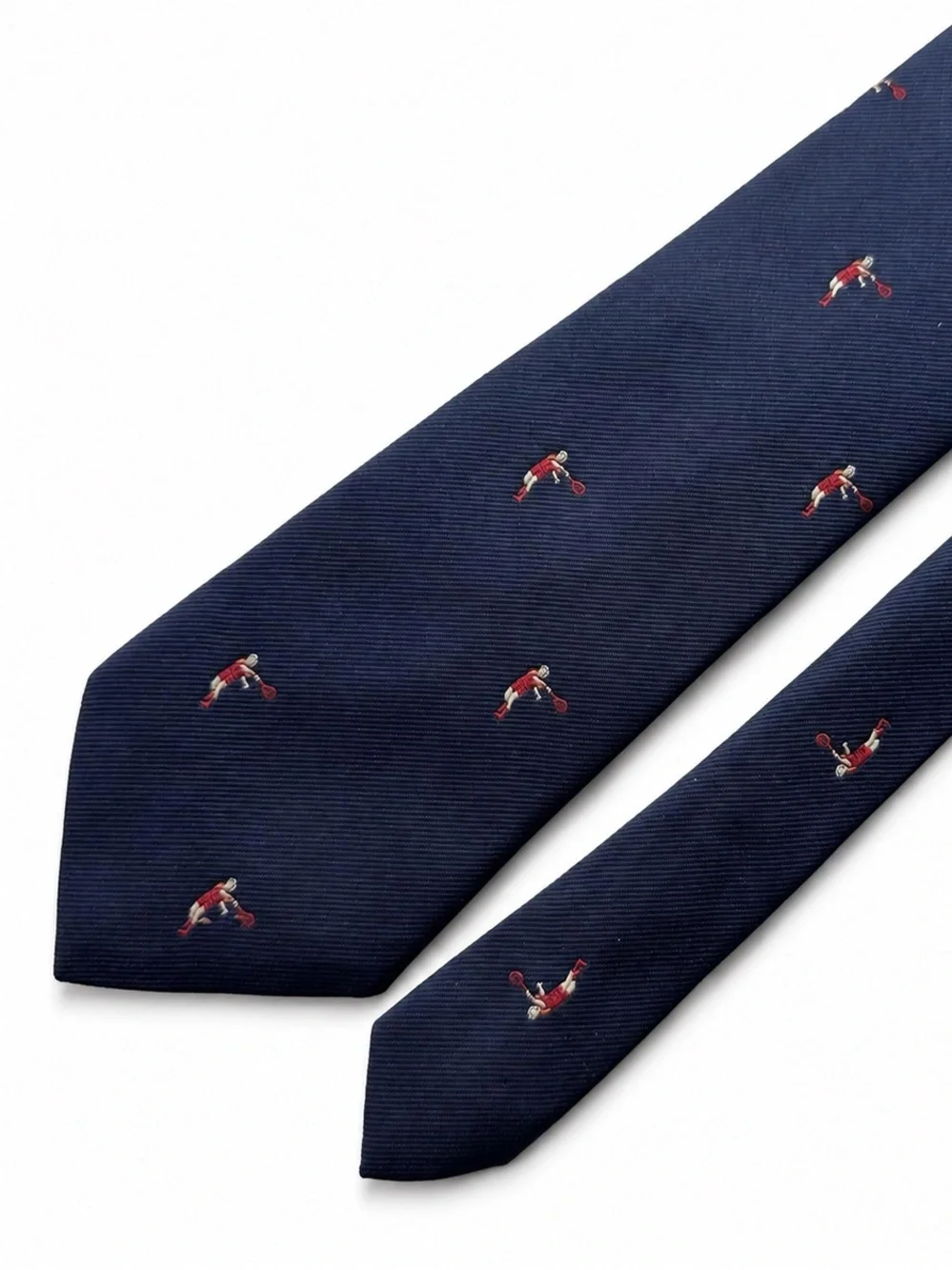 Vintage Rivetz of Boston Mens Tie Navy Tennis Player Novelty L 56
